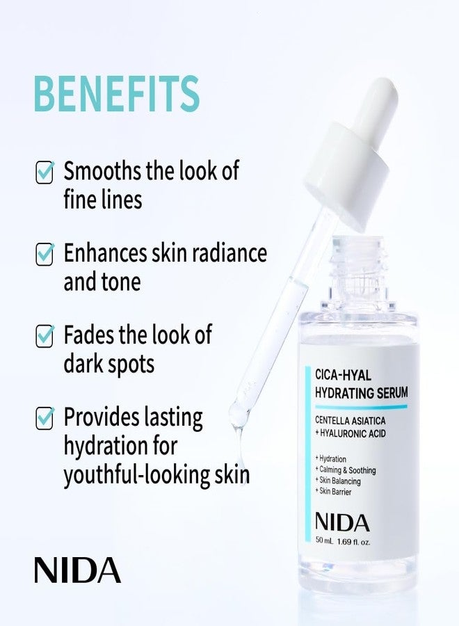 NIDA Centella Hydrating Serum | Centella Asiatica, Hyaluronic Acid | Hydration, Calming & Soothing, Skin Balancing, Skin Barrier | 1.69 fl. oz., 50ml (Updated) - Image 3